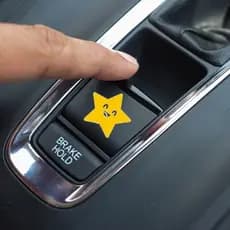 UKI Fun Car Blank Button Adesivos Coloridos Banana Star Decalques À Prova D'água Para Decoração De Interiores De Veículo