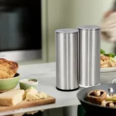 [CST] Conjunto De 2 Peças De Saleiro Para Cozinha , Uso Doméstico , Malha Fina , Dispensador De Pimenta , Recipiente Por