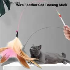 [CST] 1/10 Unidades De Simulação Engraçada De Penas Para Gatos , Brinquedo Interativo De Estimação , Gatinho Brincando D