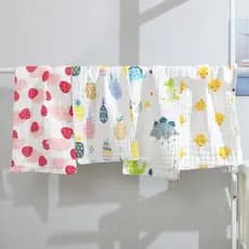 Algodão puro classe a 6 camadas gaze toalha de rosto do bebê recém-nascido Saliva toalha absorvente macio das mulheres d