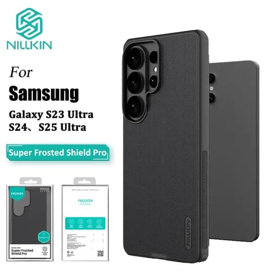 Nillkin Fosco Caso De Telefone Para Samsung S26 Ultra S25/S24/S23/S22 FE Textura Fina Anti Impressão Digital Protetor