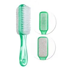 Escova para Pés Mãos com Pedra Pomes Limpa Pele Unhas Dupla Função Enox