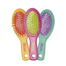 Mini Escova de Cabelo Cristal Collors Escovinha de Bolsa Viagem Cores Sortidas Ricca