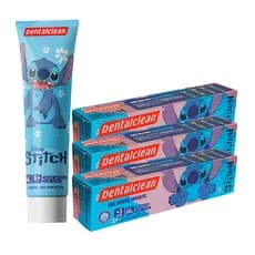 Kit 3 Pasta de Dente Gel Dental com Flúor Infantil Stitch Morango 50g Dentalclean