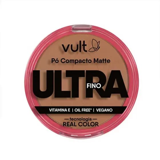 Pó Compacto Facial Matte Ultra Fino Cor 06 V450 Make Vult 9g
