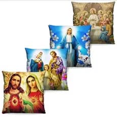 Kit de 4 Capas De Almofada 40x40 Católicas