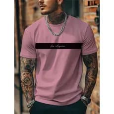 Camiseta Masculina Los Angeles fundo preto Camisa 100% Algodão Blusa Malha Premium Importada Lançamento