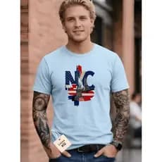 Camiseta Masculina NYC York Cristo Camisa 100% algodão malha macia 26.1