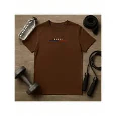 Camiseta masculina plus size Paris Listra  Blusa manga curta, gola redonda comprimento longo