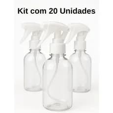 Kit 20 Frasco Spray Mini Trigger Frasco 500ml Liquido Alcool Perfume Multiuso Faxina Refil
