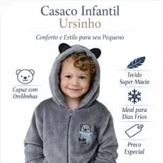 Casaco Infantil Bebê 0 a 3 Anos Fleece Quentinho Inverno com Capuz  Envio 24h