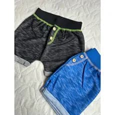 Kit Sortido 2 Bermuda moletinho Infantil Menino Bebê estampada Moda Verão