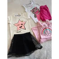 Kit Joaquina 5 Looks Conjuntos Roupa Bebe Infantil Menina Verão Qualidade.