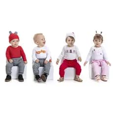 Kit 2 Conjuntos Roupa Bêbe Infantil Body Calça Algodão Confortavel