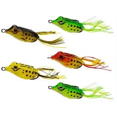 Isca Artificial Legna Sapinho Frog 4cm Anti-Enrosco – Kit com 03 ou 05 Iscas Sortidas -Traíra, Tucunaré, Pacu