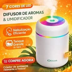 Difusor de Aromas & Umidificador Onistek LED 7 Cores – Relaxamento Total