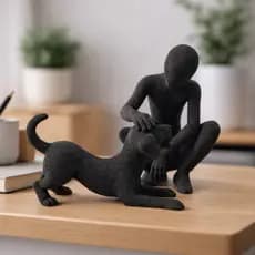 Escultura Minimalista 3D MEU MELHOR AMIGO Decoração Moderna para Casa Quarto Escritório