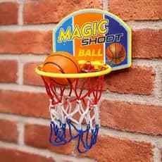 Mini Cesta de Basquete Infantil Miniatura Decoração Escritório Brinquedo Educativo com Bola e Ventosa Envio Imediato