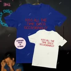 CAMISETA HARRY STYLES KISS ALL THE TIME. DISCO. OCCASIONALLY ALGODÃO POPTEE