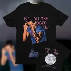 CAMISETA HARRY STYLES KISS ALL THE TIME DISCO OCCASIONALLY ALGODÃO