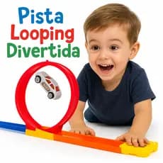 Pista de Corrida com Carrinho e lançador Loop Brinquedo de Menino Hot wheels Divertidas