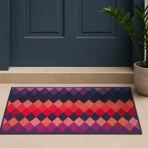 Tapete Capacho Premium Porta Entrada 40 x 60 Geometrico Luxo Antiderrapante Decorativo