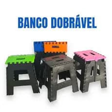 Kit 2 Bancos Banquinho de plastico Retratil Dobrável Multiuso 100kg Escolha a cor