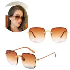 Óculos De Sol Blogueira Quadrado Feminino Marrom Gluxo