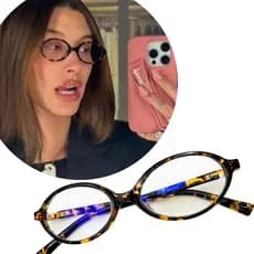 Óculos Armação Grau Tartaruga Leopardo Miu Oval Blogueira Influencer Casual Vintage Retro Y2k