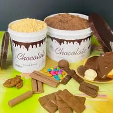 Pote M ou G chocolate / achocolatado, porta mantimentos
