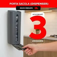 Dispenser Organiza Sacolas Puxa Sacos Lixo Parede E Cozinha