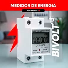 Medidor Consumo De Energia Monofásico Com LCD Display Digital 110v e 220v 60a Bivolt