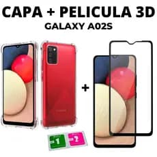 Capinha Transparente Anti Impacto Shock + Pelicula 3D Samsung Galaxy A02s