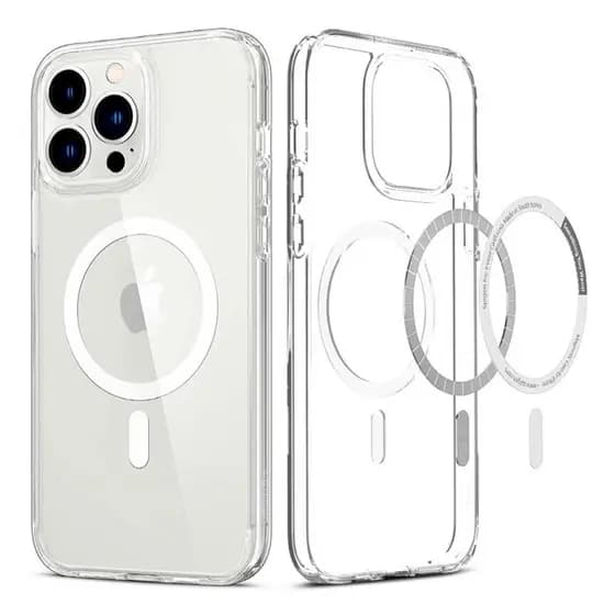 Case Transparente MagSafe Premium Magnética Iphone 8 Plus XR Xs 11 12 13 14 15 16 17 Air Plus Pro Max