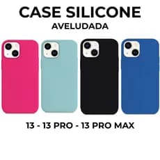 Case Silicone Veludo Camurça Capa Iphone 13 13 Pro Max Capinha Aveludado