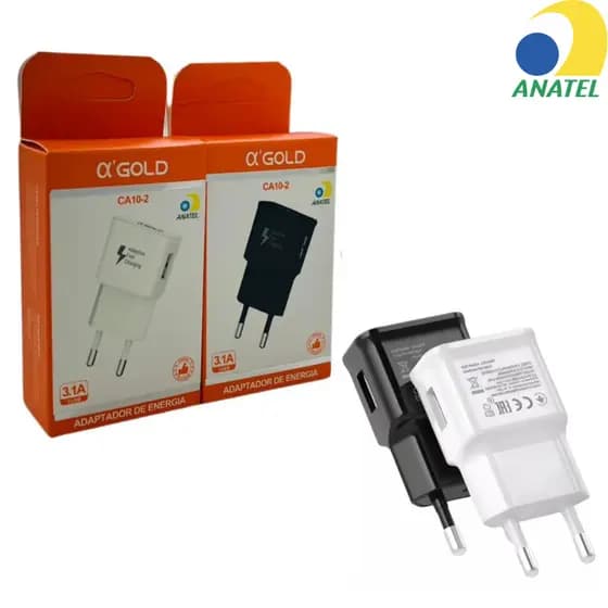 Fonte Adaptador Tomada USB Energia Agold Anatel Bivolt