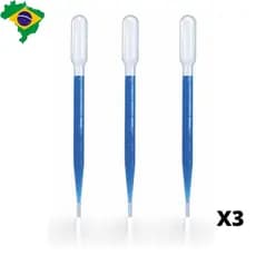 3 Pipeta Conta Gotas Plástica Pasteur 3ml Pipetas