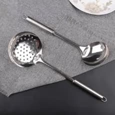 Kit Cozinha Espatula de Arroz e Concha Furada