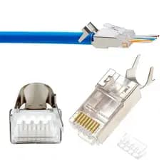 Conector Blindado Vazado RJ45 CAT 7 [40 Unidades]