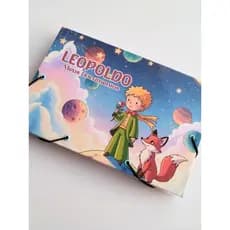 Pasta Bebê Pequeno Príncipe Personalizada com Nome- Ideal para Caderneta de Saúde, Exames, documentos
