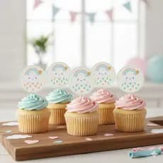 Topper docinho - cucpcake chuva de amor menina