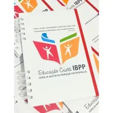Caderno Personalizado para Eventos Igreja | Capa dura com Tema do Evento | Congressos e Conferência ENVIE SUA ARTE
