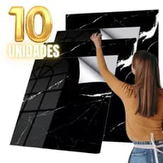 Kit com  Placas Adesivas 60x60cm Grande de Mármore 3D para Parede Autocolante Impermeável Realista