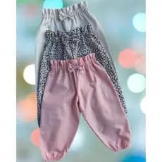 Kit 3 Calças Infantil para Bebê Menina - Moleton Flanelado - Feminina. Do RN ao G.