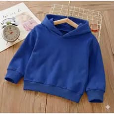 Casaco com Capuz Infantil - Blusa Moletom Felpado para meninos meninas- Do P a 5 anos- Sem estampa