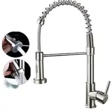 Torneira de Cozinha Monocomando Bica Alta movel Flexível mesa bancada cuba Água quente fria Metal
