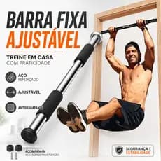 Barra Fixa Ajustável De Porta Aço Multifuncional Exercício Musculação Crossfit Parede Treino Fitness