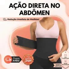 Cinta Modeladora Faixa Compressão Invisível Reduz Medidas Barriga Cinta Wrap
