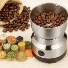 Moedor Triturador Elétrico Fatiador Inox Café Sementes Grãos Temperos Potente Portátil Multiuso Aço
