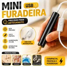 Mini Furadeira USB Para Artesanato Resina Bijuterias Precisão Manual Portátil